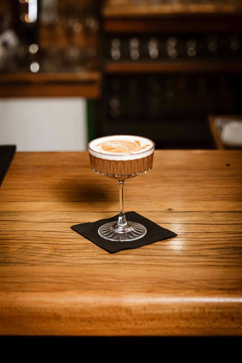 Signature espresso cocktail on the bar