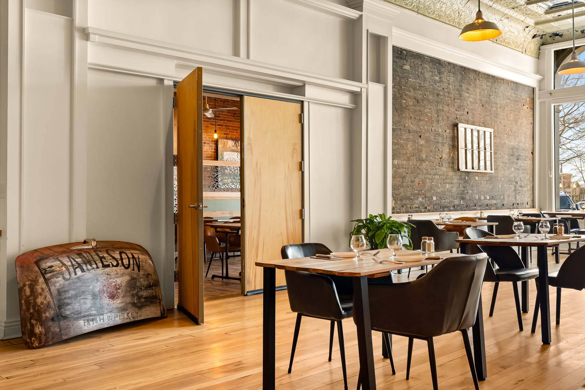 Intimate dining table inside The Prohibition Room