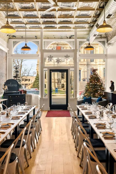The Vic dining room, portrait view